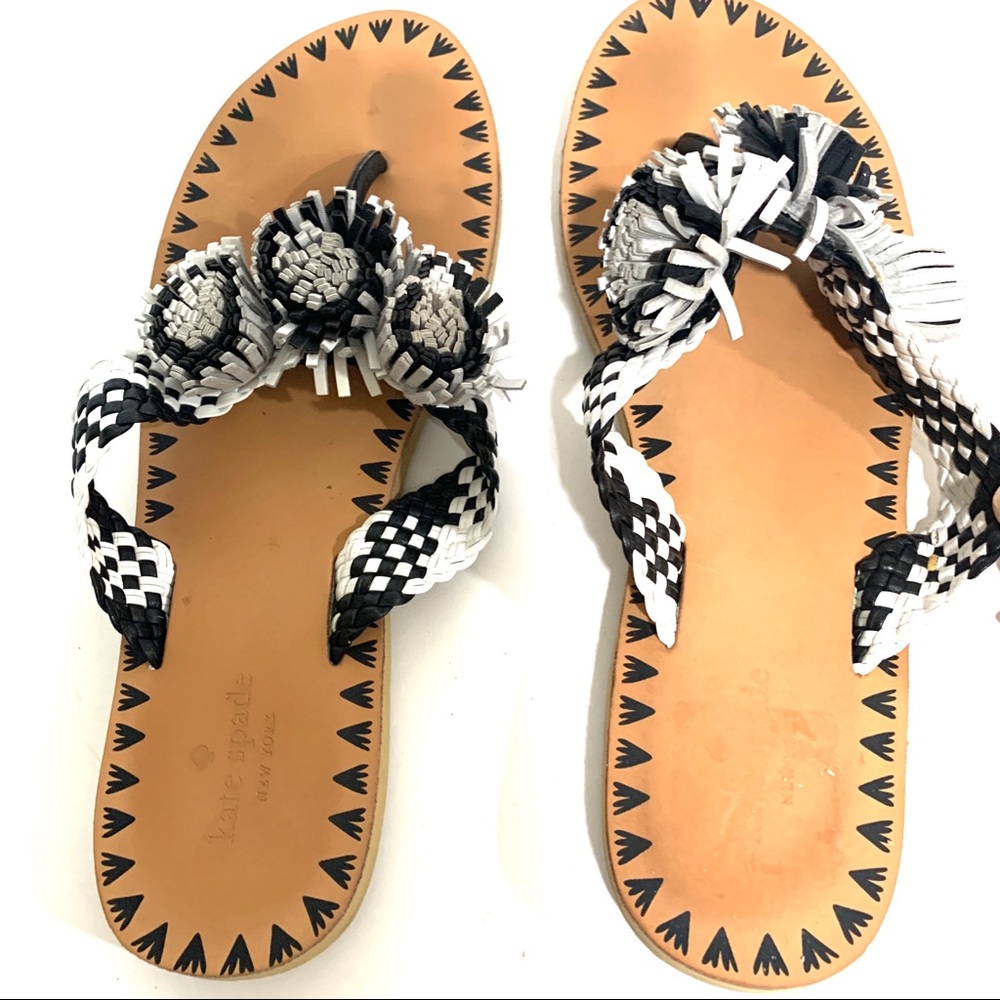 Kate Spade Idette Fringe Tassel Flip Flop Sandal - Picture 9 of 11